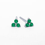 Emerald flower earrings
