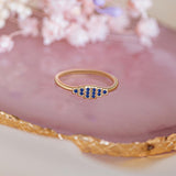 Geometric Brami sapphire ring