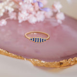 Geometric Brami XL sapphire ring