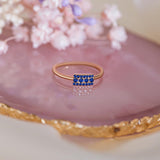 Sapna rectangular sapphire ring
