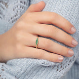 Brami XL geometric ring in emerald