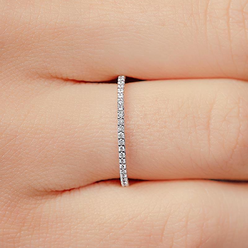 Shadi 1.2mm eternity diamond wedding ring