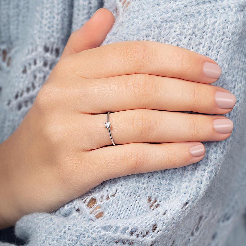 Bague de Fiançailles Solitaire Diamant Saral Mayuri Paris