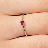 engagement ring solitaire ruby