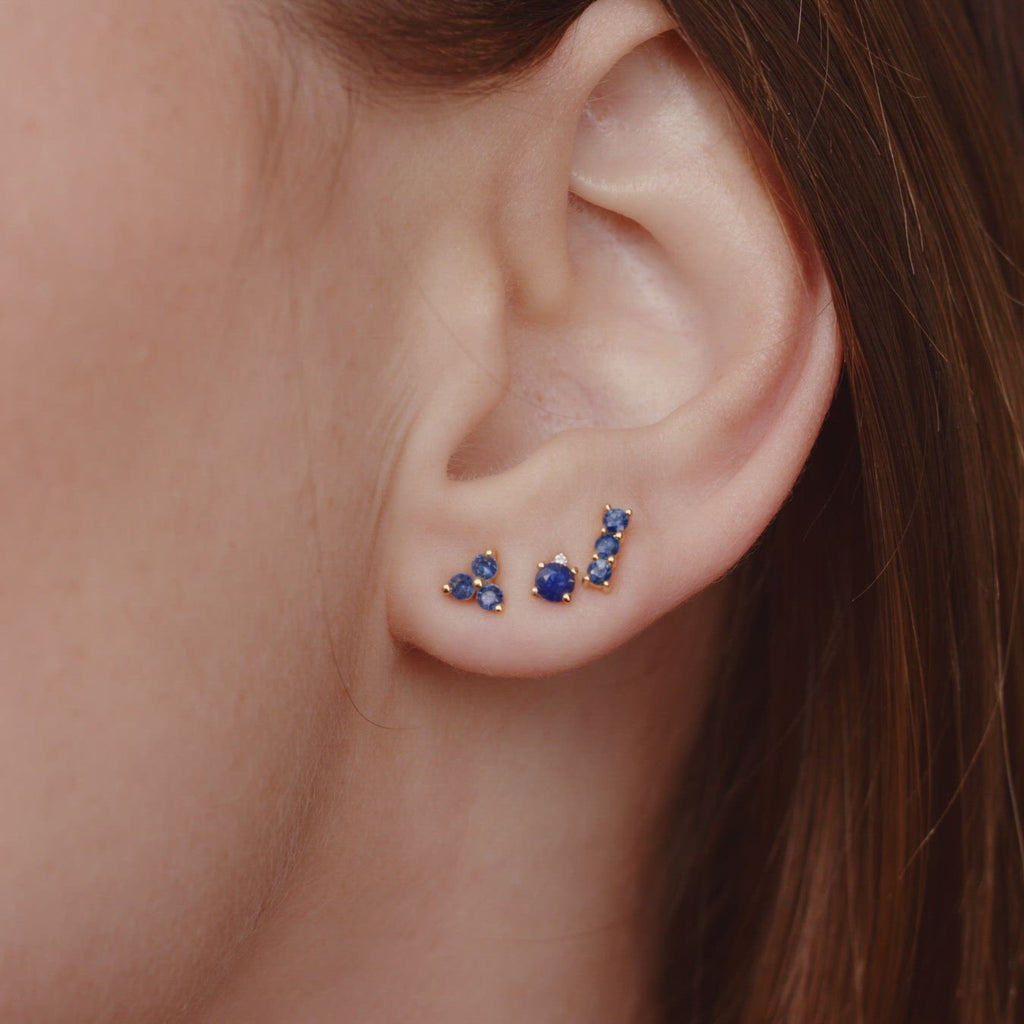 Combination of natural sapphire earrings