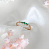 Emerald wedding ring for women