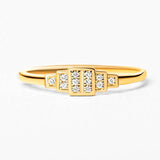 Rectangular Geometric 18K Yellow Gold Brami Ring
