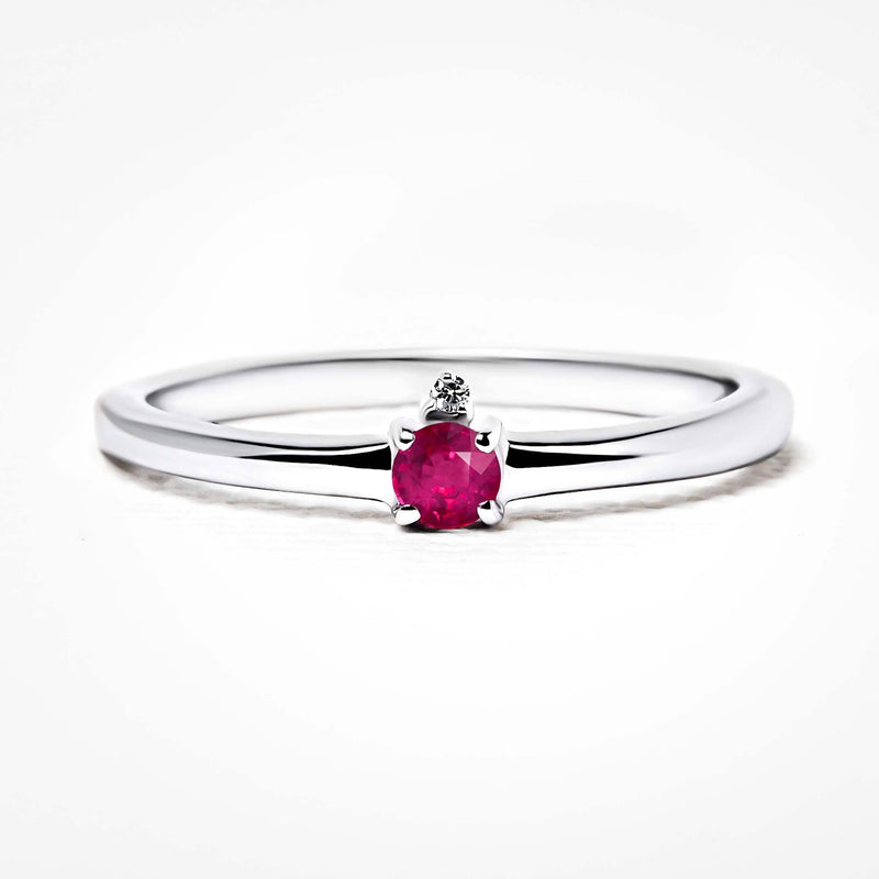 Ruby and diamond Devi ring in rose gold