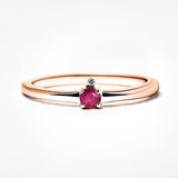 Devi ruby and diamond ring in white gold