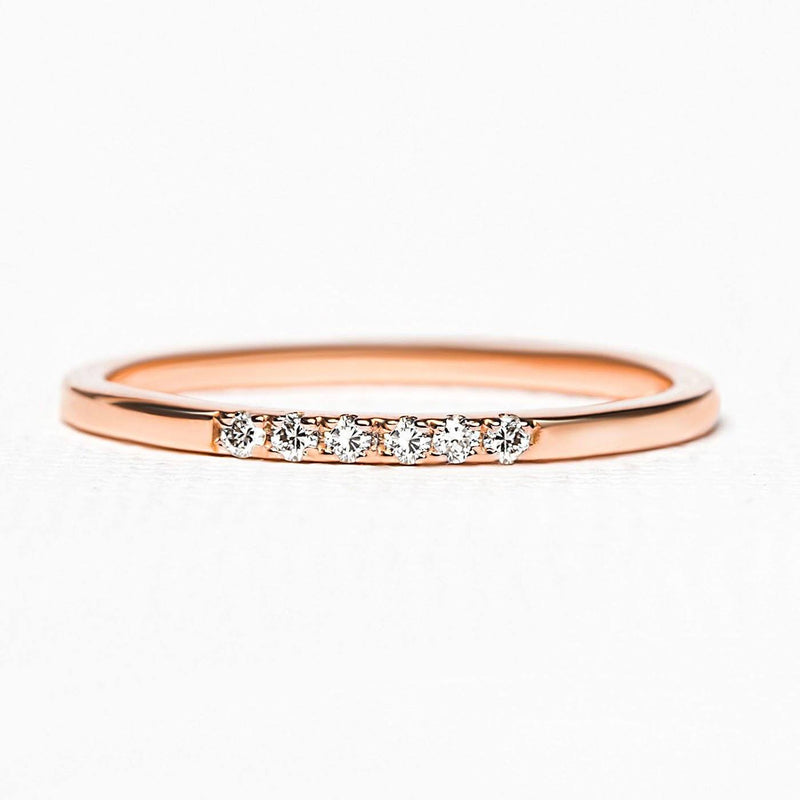 Nisha ring in rose gold and diamond