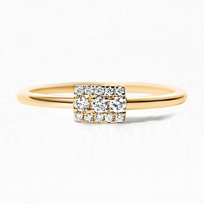 Rectangular 18K Yellow Gold Sapna Ring 