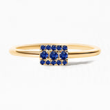 Yellow gold Sapna ring set with sapphires