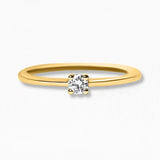 Saral solitaire diamond engagement ring 0.07 carats in yellow gold