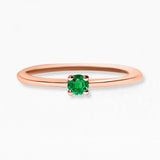 Saral ring in rose gold set with an emerald