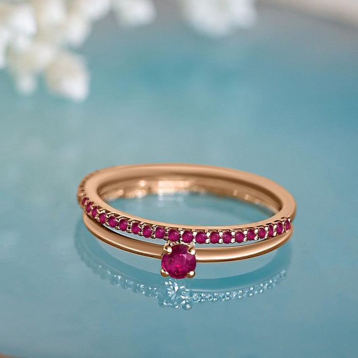 Solitaire ruby ring