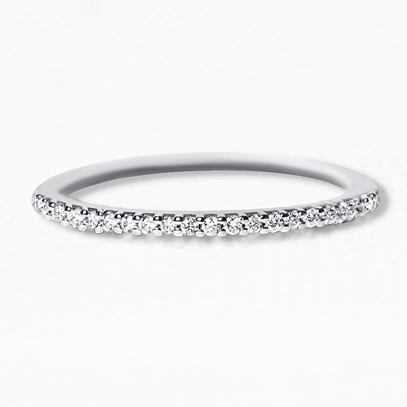 Fine eternity diamond ring - Shadi ring in 18K White Gold