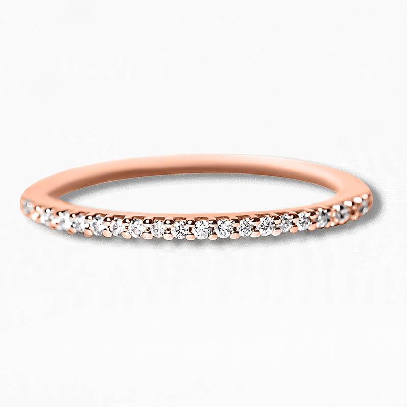 Fine eternity diamond ring -rose gold 18K Shadi ring 