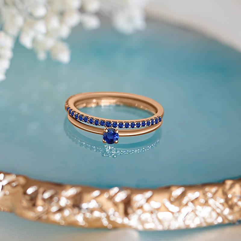 Bague Solitaire Parure Bague Fiancaille Alliance Demi Alliance