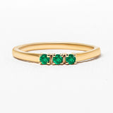 Yellow gold emerald Tina ring