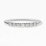 Wedding ring vadha paved with 7 diamonds of 2mm white gold