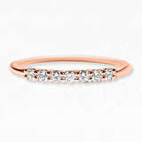 Vadha wedding ring with 7 diamonds of 2mm in rose gold