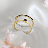 solitaire ring saral black diamond