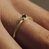 solitaire ring saral black diamond