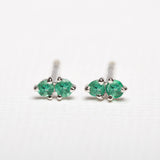 925 silver and emerald Prema earrings