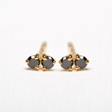 earrings Prema black diamond in gold vermeil                                