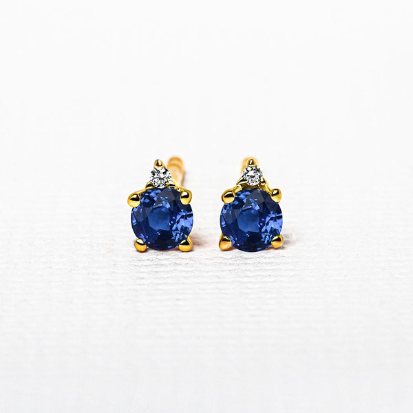 sapphire and diamond devi earrings