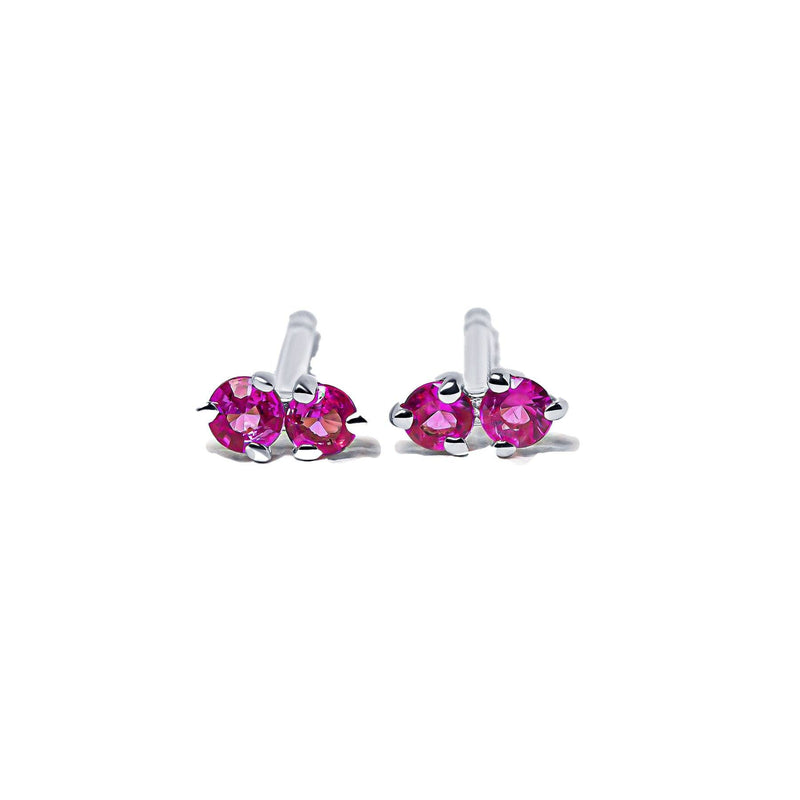 ruby and silver Prema earrings