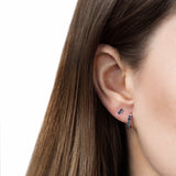 earrings duo sapphire and silver 925