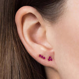Boucles d'oreilles en rubis Mayuri