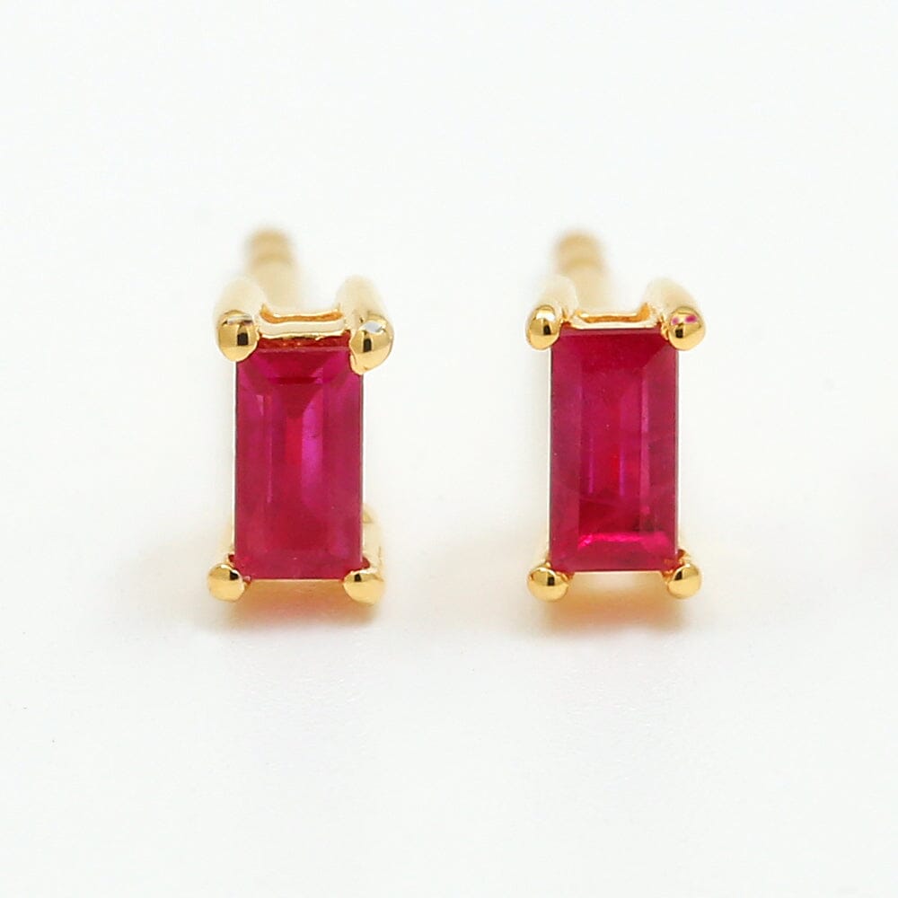 Shanti ruby earrings in gilt