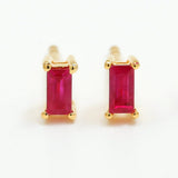 Shanti ruby earrings in gilt