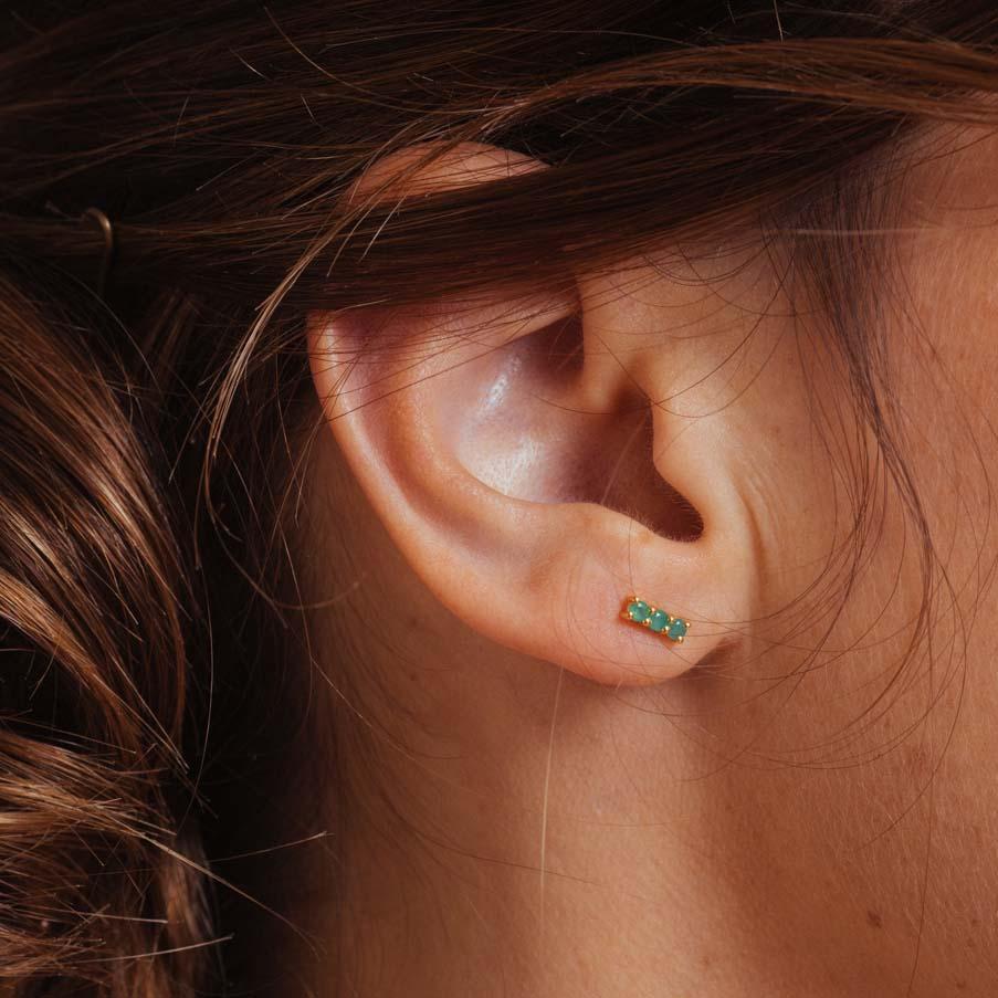 Pendientes tina esmeralda