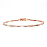 Bracelet tennis Ganga diamant en or rose