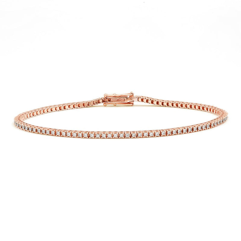 Tennis bracelet Ganga diamond in rose gold