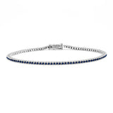 Sapphire and 18ct white gold tennis bracelet