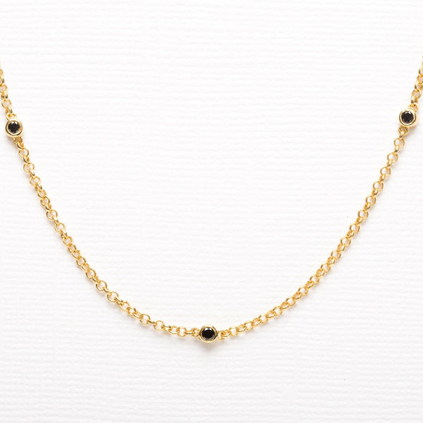 Asonya Black Diamond gold vermeil necklace