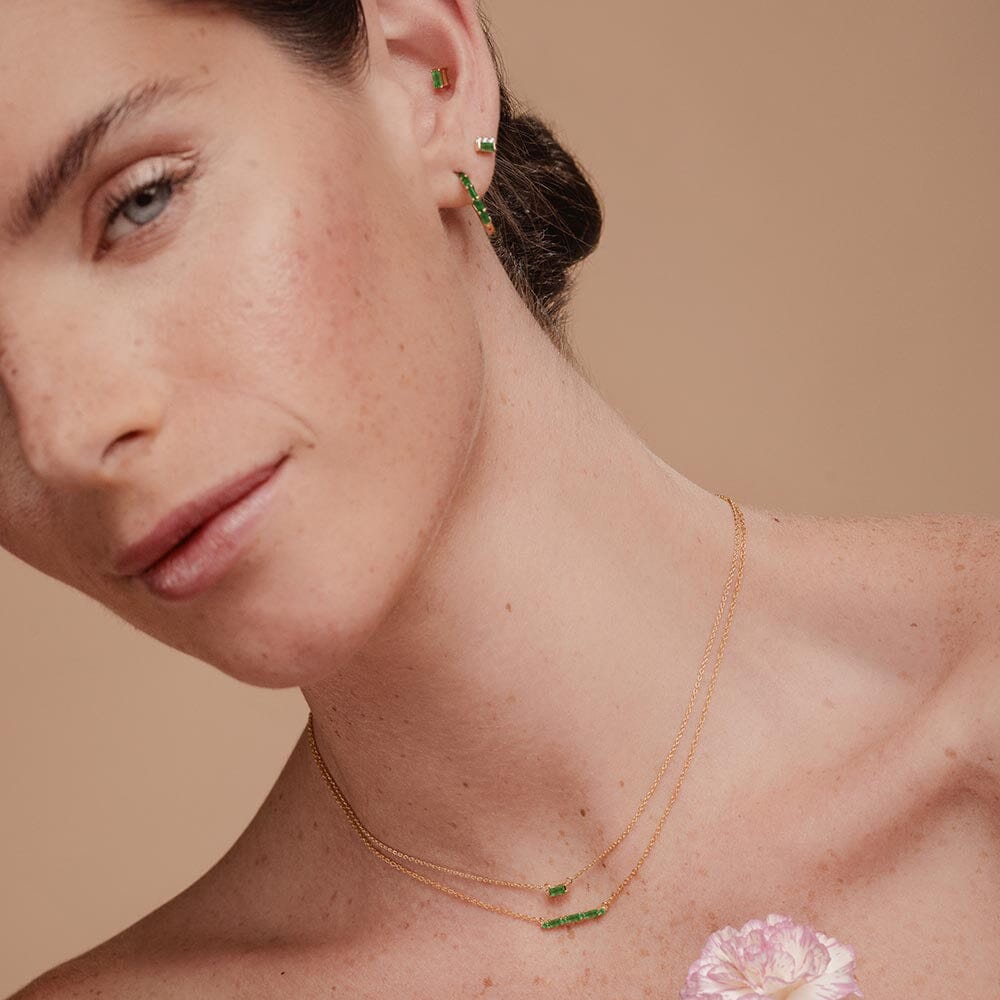 Collares esmeralda baguette Mayuri Paris