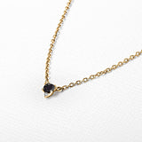 black and white diamond necklace in 18K yellow gold karats