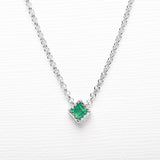 Indrani Emerald necklace in silver