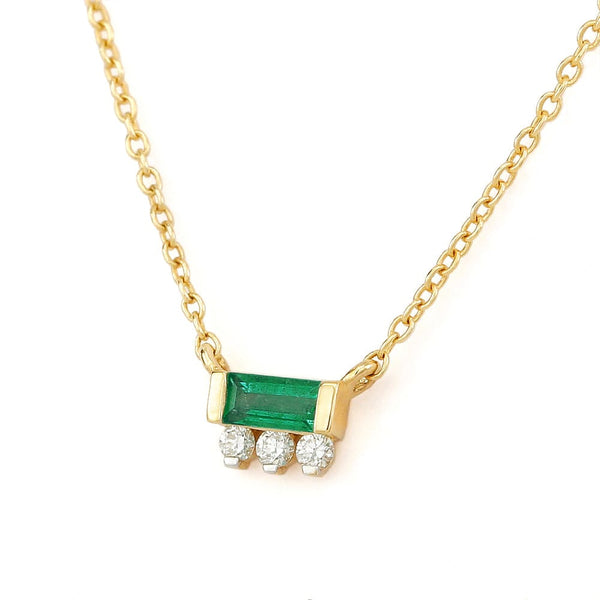 Prana emerald and diamond necklace