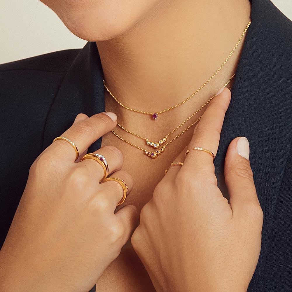 parure bijoux en rubis et diamant or vermeil