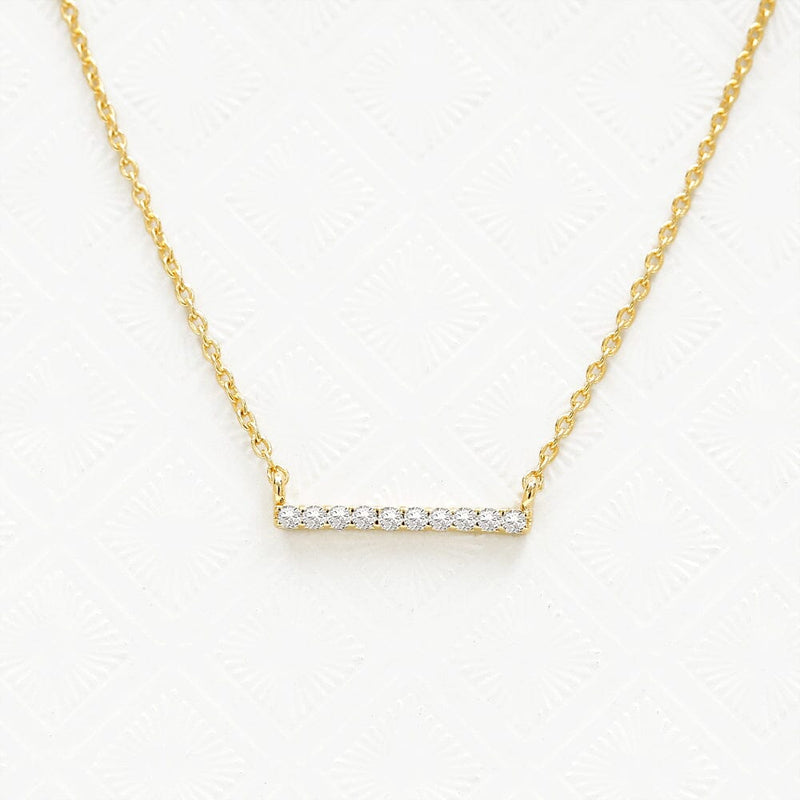 Ujala long diamond bar necklace