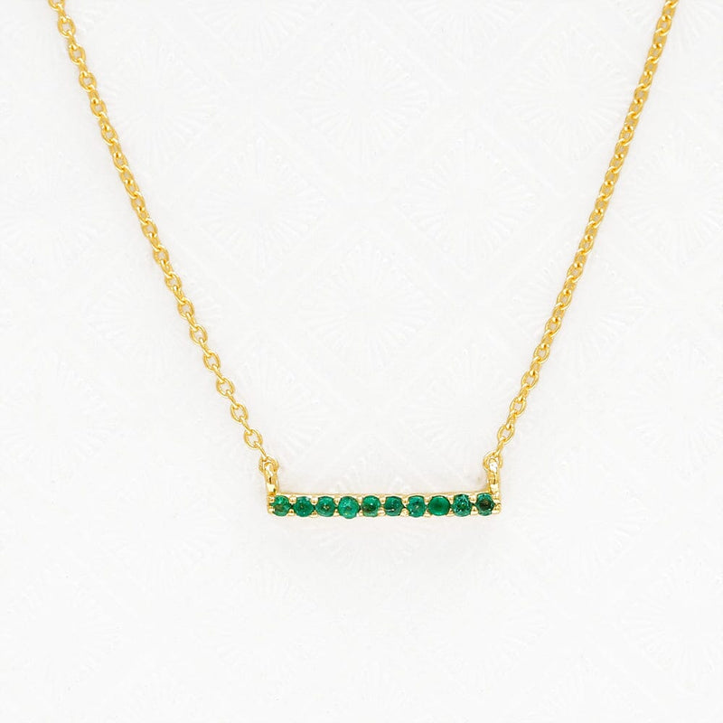 ujala emerald bar necklace