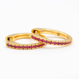 Ujala Creoles in ruby and vermeil