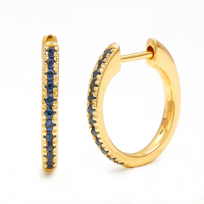Boucles d'oreilles Saphir & plaqué or – TOKO DECO Boucles d'oreilles Saphir & plaqué or – TOKO DECO