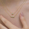 demonstration of fine emerald necklaces, barrette and baguette